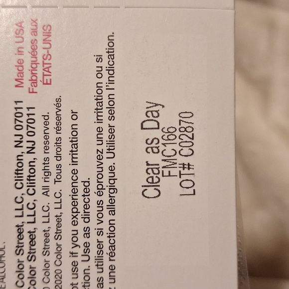 Color street 100% nail polish strips Clear as Day plus home sleet home twosies - Picture 2 of 2